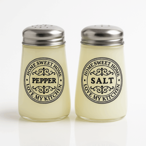 Set solnițe pentru sare și piper cu design Home Sweet Home