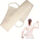 Banda exfoliantă pentru spate din loofah natural — mod de utilizare în baie
