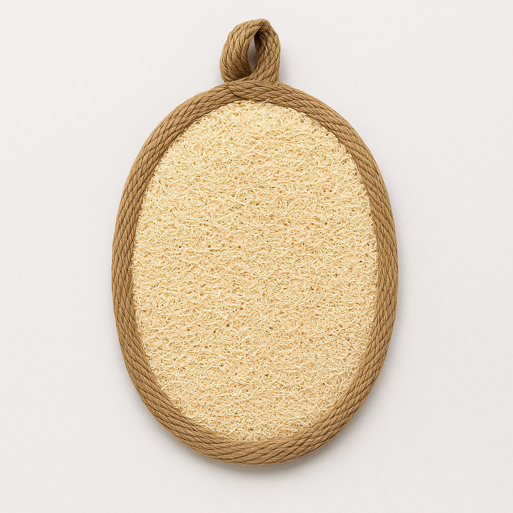 Burete loofah oval pentru exfoliere și curățarea pielii