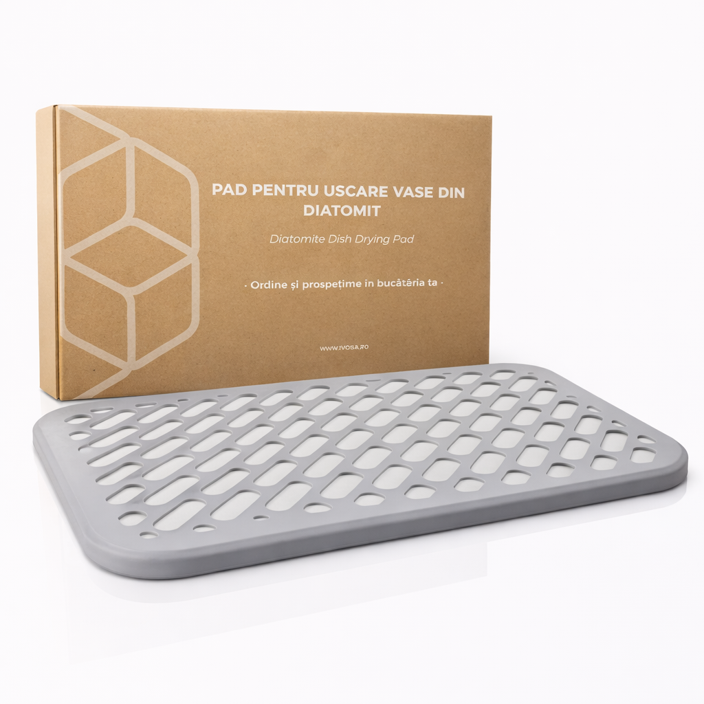 Pad pentru uscare vase din diatomit gri IVOSA, cu ambalaj original