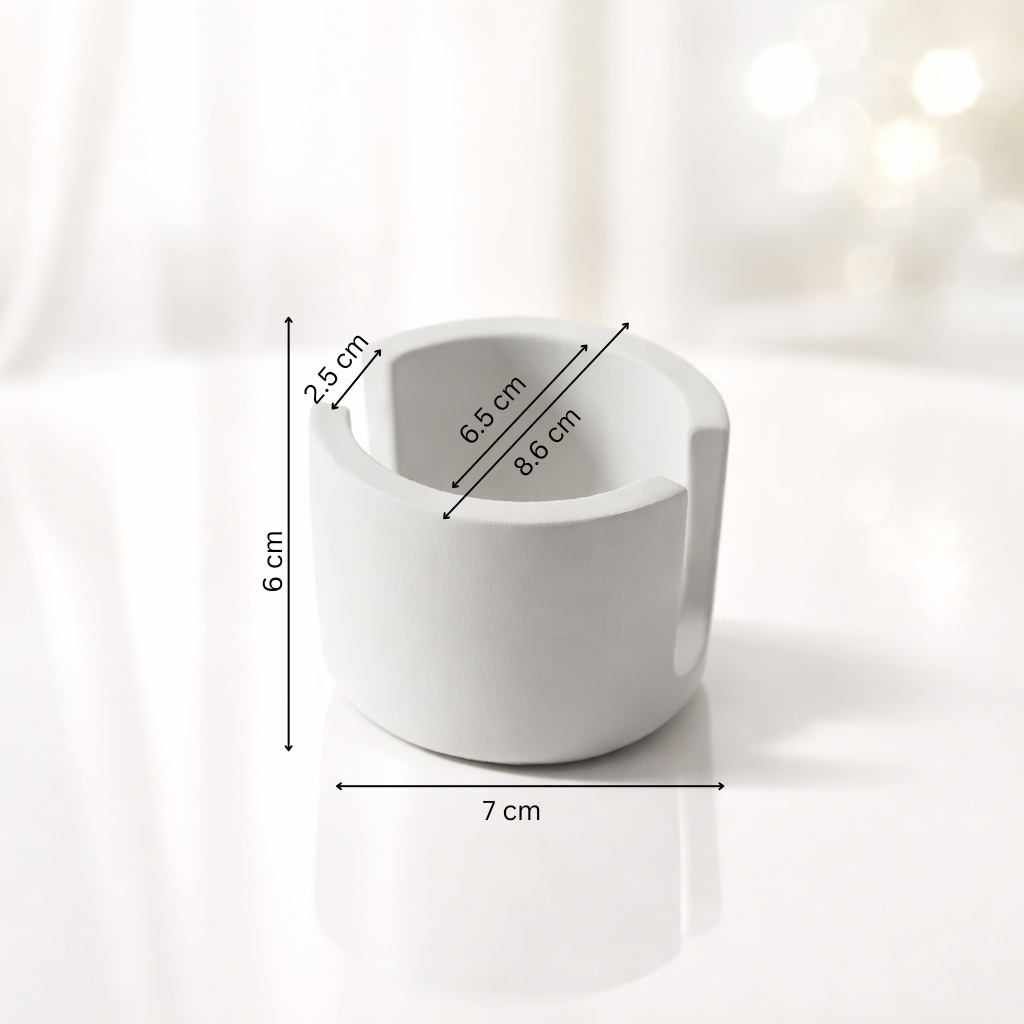 Suport burete din diatomit – dimensiuni compacte Suport burete vase din diatomit cu dimensiuni 7 cm diametru și 6 cm înălțime